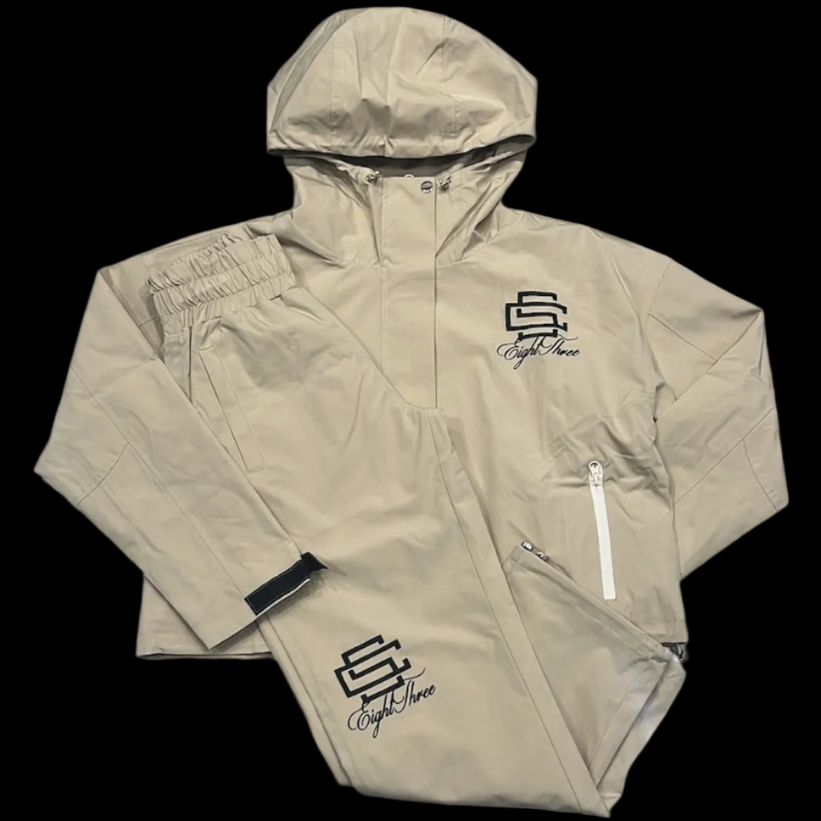 BEIGE NYLON RAIN SET