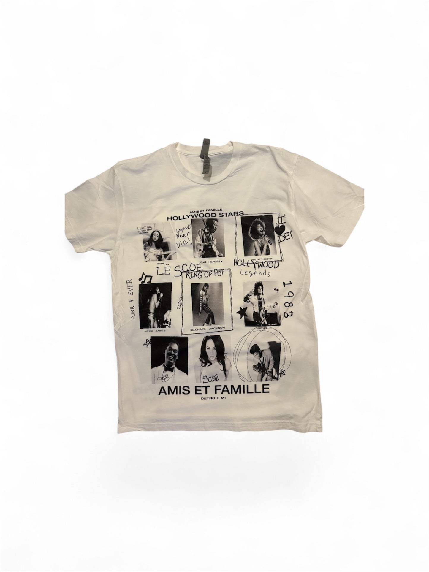 Black HollyWood Stars Tee