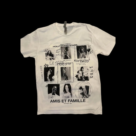 Black HollyWood Stars Tee