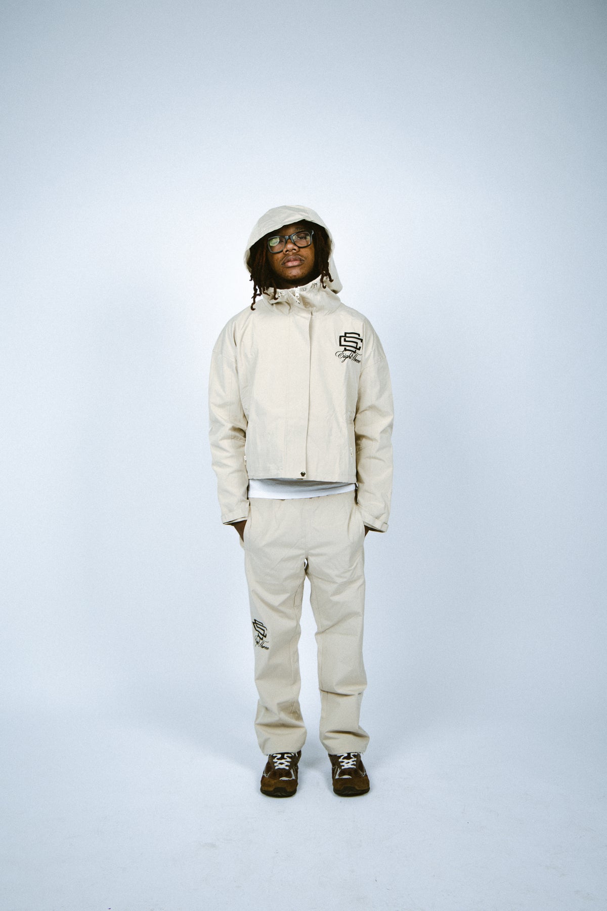 BEIGE NYLON RAIN SET